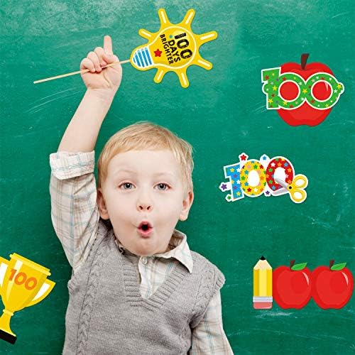100º dia de fotos de fotos da escola Happy 100 dias de jardim de infância na pré-escola Photo Photo Booths, HOORAY 100º dia