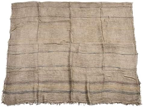Kangqifen unissex listrado lenço macio linho de algodão lenços grandes grandes 75 x 35 polegadas