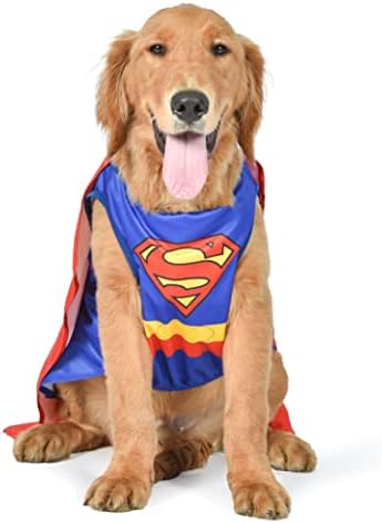 DC Comics Superhero Superman Halloween Dog Costume - Médio - | Trajes de Halloween de super -heróis de DC para cães, fantasias