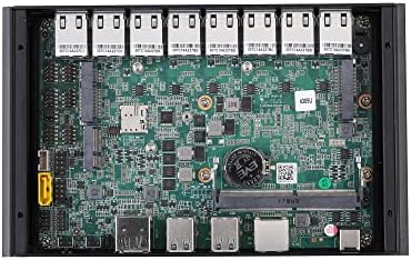 Inuomicro Industrial PC Box G4305L8-S2 Intel 8th Gen Celeron 4305U, 2,2 GHz Barebone, Aes-Ni, Mini Computador de Negócios Sem Fan, 8 x 2,5g LAN Mini PC