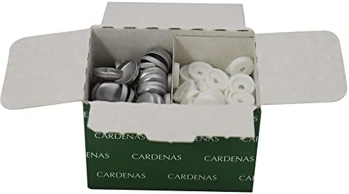 CARDENAS - Pacote de 144 botões de auto -capa de alumínio - botão de tecido diy - botões de roupas - botões para