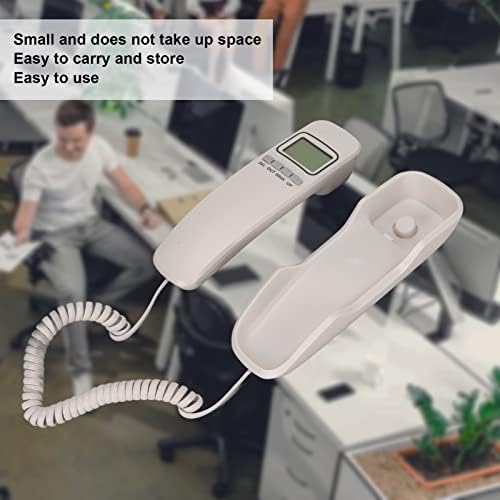 Conecte e reproduza o telefone com cordão redial para casa e escritório branco