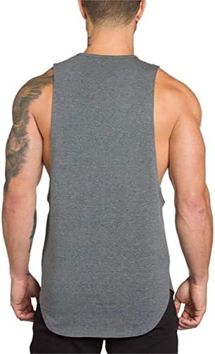 Tampa do tanque de ginástica wowcarbazol, tanques musculares masculinos de tampas musculares cortam camisetas de fitness