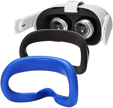 VR FACE FACE SILICONE TAPE Máscara combinada com lente protetora para Oculus Quest 2 Acessórios para almofadas de face da face do