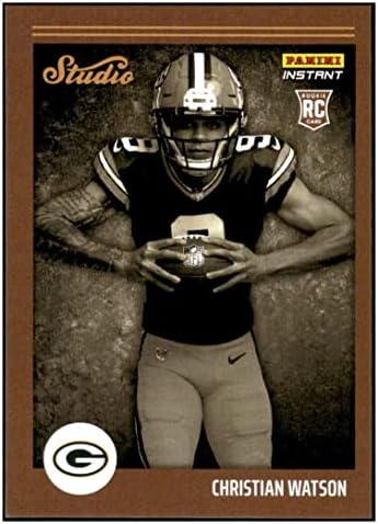 Christian Watson RC 2022 Panini Instant Studio Rookie /911#S12 Packers NM+ -MT+ NFL Football