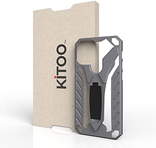 Kitoo projetado para iPhone 12 Mini Case com Kickstand, grau militar de 12 pés. Drop testado - azul chique