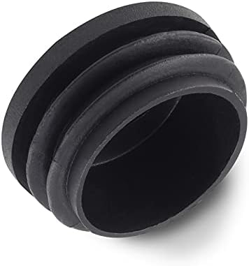 Piutouyar 12 pacote de 1-1/4 polegadas de plástico redondo, tampas de extremidade redonda de plástico duráveis, plugue de tubulação redonda preta, tampa da tubulação de tubo para cadeira de mesa