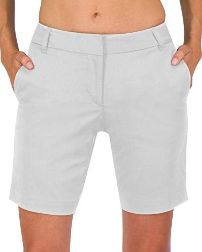 Três sessenta e seis shorts de golfe das Bermudas femininos de 8 ½ polegada - shorts ativos secos rápidos com bolsos,