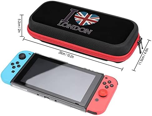 I Love London Switch Caso de transporte Proteção Hard Shell Bolsa de viagem portátil com 20 cartucho de jogo