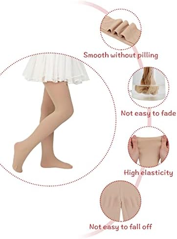 Calças de balé de meninas de Zando para meninas para crianças meias de dança de pé para crianças uniformes escolares elásticos para