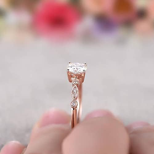 2023 Novo anéis de engajamento de diamante de diamante de ouro de ouro rosa