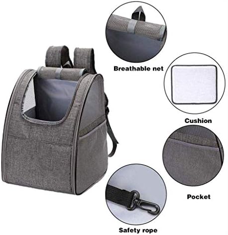 Bolsa de mochila para animais de estimação, cinta de estimação dobrável, bolsa de mochila confortável adequada para viagens