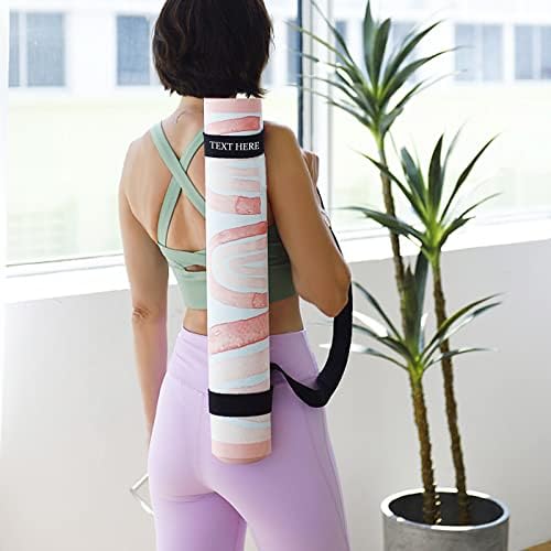 Cinta de yoga tapete, mãos bordadas personalizadas tiras de tapete de ioga, transportadora de tapete de ioga, se encaixa em todos os