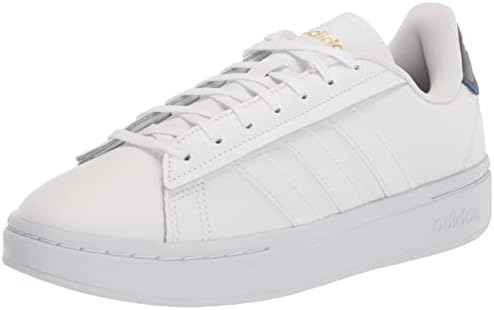 Adidas Mens Grand Court Alpha Sneaker, White/White/Shadow Marinha, 9,5 EUA