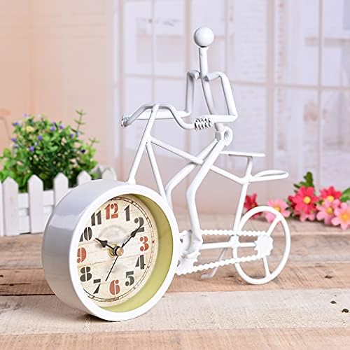 Yfqhdd Rústico Metal Bicycle Relógio Relógio Home Decoração Tabela Relógio Estilo Ornamentontique Ideal para Presente