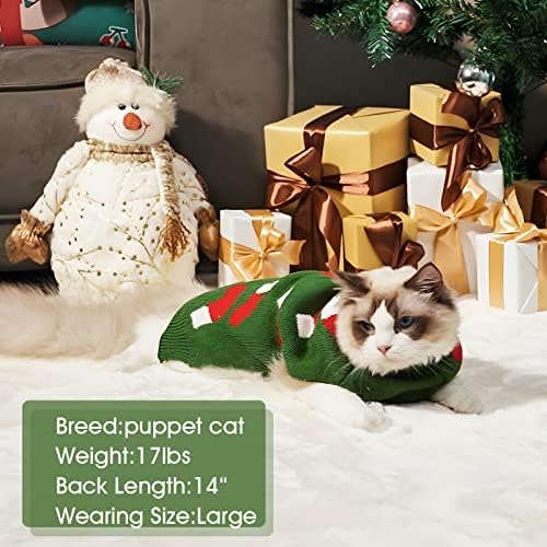 Yokee Dog Sweater Christmas Holiday Dog Apparel Dog Turtleneck Sweater Puppy Kitten Fall Dog Sweater Roupas de animais