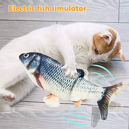 30cm de gato de estimação eletrônico de gato de animais de estimação Toy elétrico USB Simulação Fish Dog Cat jogando morda