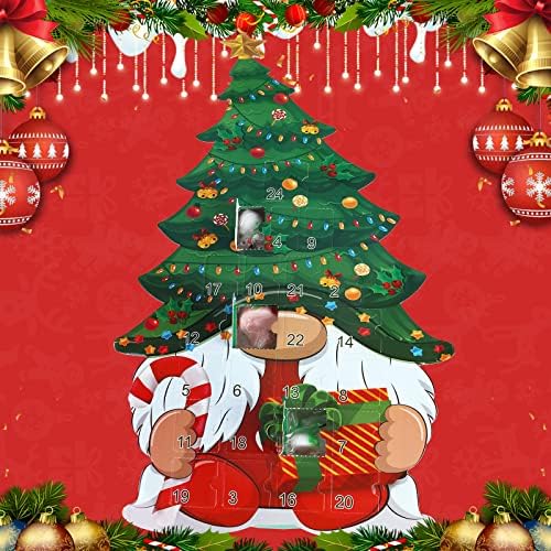 Calendário do advento de Natal 2022 com brinquedos mochi, 24 PCS contagem regressiva advento com o Natal Mochi Sishy