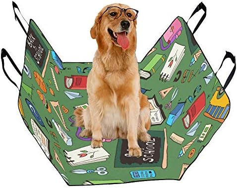 Enevotx Tampa de assento de cachorro ENEVOTX Design personalizado Design de impressão criativa da sala de aula Capas de assento de carro para cães impermeabilizada NONSLIP DURÁVEL PET PET CARAÇÃO DOG COG RELE