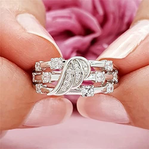 2023 Novo anel de noivado anel feminino anel de ringue feminino anel de zircão feminino anel de jóias de jóias anéis de fita