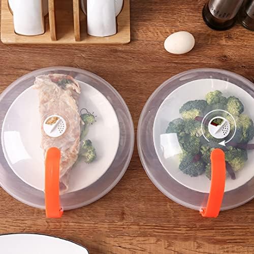 Tampa de placa de microondas aeiofu com alça de prato anti -splatter capa de alimentos com tampa de microondas com