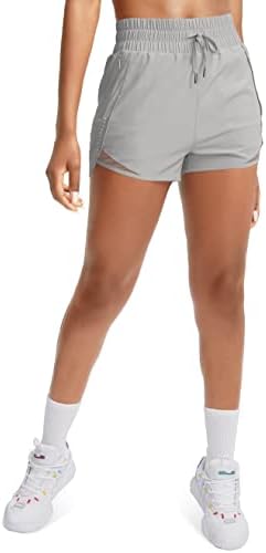 YYV Women's Running Shorts 2,5 de cintura alta shorts de treino com 3 bolsos com zíper para ginásios atléticos com forro de malha