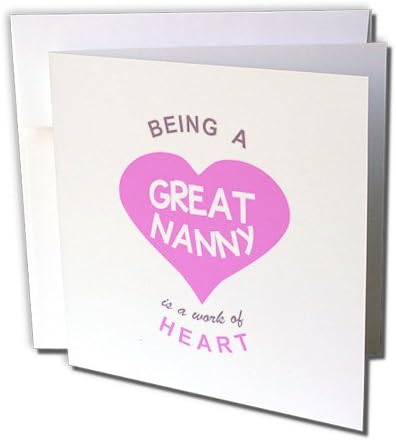 Ser uma grande babá é uma obra de coração rosa apair- cartão de felicitações, 6 x 6 polegadas, solteiro