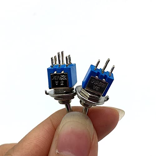 Interruptores industriais 2pcs interruptores de 6 mm Miniature Toggle switch único pólo duplo tiro duplo tampa de tampa de água