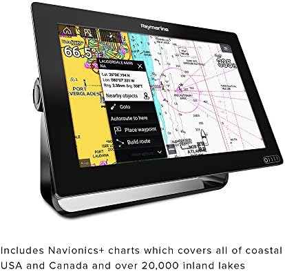 Raymarine Axiom 12 Finder Finder com GPS incorporado, Wi -Fi, Sonar Chirp e Realvision 3D com Navionics+, Black, 12