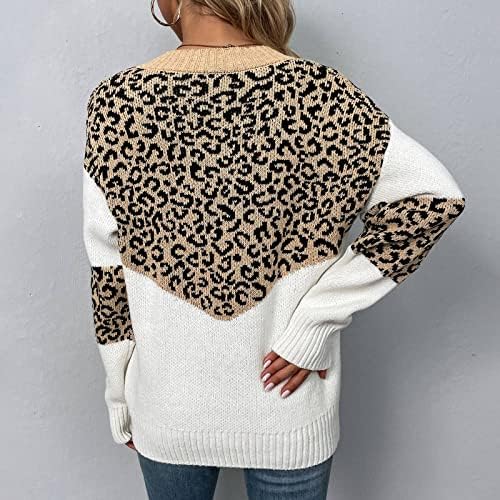 Os suéteres grandes de Ymosrh femininos outono de cor de retalhos de coloração sólida suéter de malha de pulverização de manga longa de manga comprida grossa
