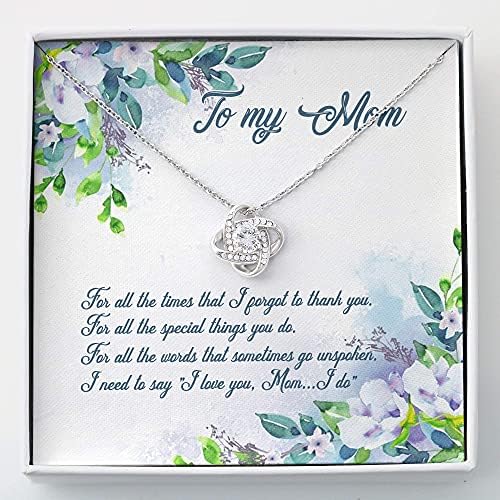 Jóias de cartão de mensagem, colar artesanal - colar do dia das mães para - minha mãe, agradecimento a jóias de presente