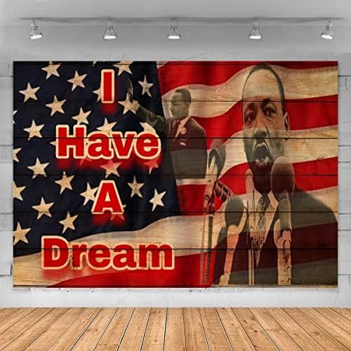 Fivan eu tenho um sonho dos EUA Flag Fackground 5x3ft Econ Vinil Vinil Martin Luther King Jr.