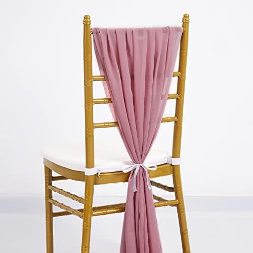12 pacote empoeirado rosa chiffon tabela corredores de 10 pés de mesa de casamento de 10 pés, corredores de mesa de