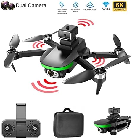Drone de controle remoto goolrc com câmera Daul 4K/6K Fluxo óptico Posicionamento de obstáculos Evitar o motor sem