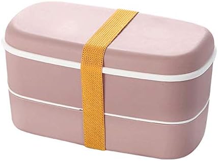 Lkyboa Japanese Style Work Box Bento Caixa isolável Crianças isoladas adultos almoço reutilizável em camadas duplas com talheres