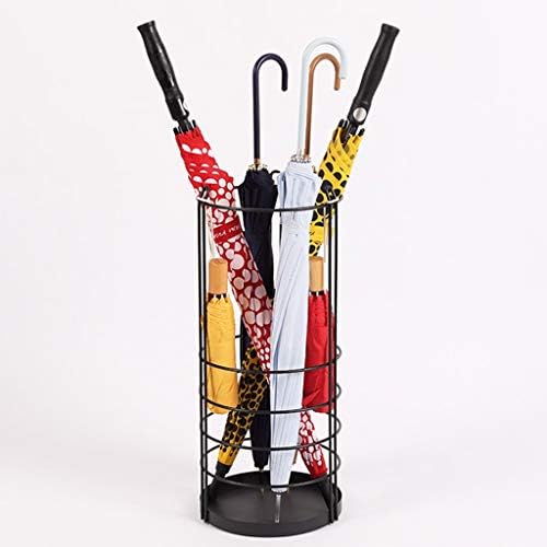BBGS Umbrella Selder Rack, Strudy Metal Umbrella Stand Rack Storage com bandeja de água removível e gancho