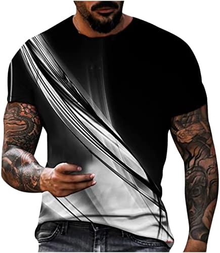 Camisas de impressão 3D de tamanho plus size para homens Graphic Digital Tee Tops 2023 Blusa casual de verão Camiseta de moda de manga curta pescoço
