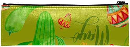 Bolsa de maquiagem de viagem, bolsa de cosmética Caso organizador, para meminina bolsa de acessórios para produtos de higiene pessoal, balão de ar quente de estilo mexicano Cactus