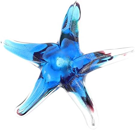 VOSAREA VIDRO FNgude de vidro artesanal Murano Style Glass Sculpture Collectibles Mão soprada Arte de vidro Sea Animais Marine Vida Marinha Decoração Náutica Azul