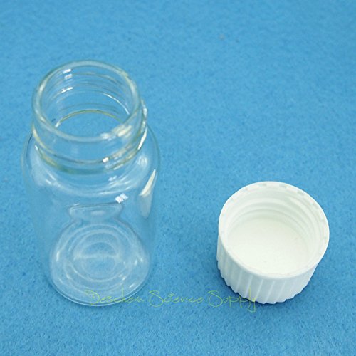 Garrafa de reagente de vidro de 15ml de Deschem, frascos de penicilina, com tampa de parafuso PP, 10 peças/lote