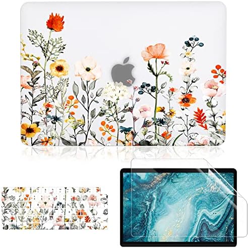 Idonzon Case for MacBook Air 13,6 polegadas M2 A2681 2023 2022 Lançamento, tampa dura clara fosca e tampa do teclado e protetor de tela Compatível Mac Air 13 Com Retina Líquida ID Touch ID, Garden Floral