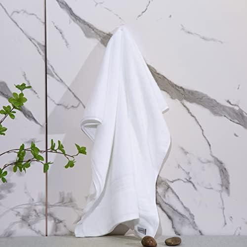 Toalha de banho macia - algodão puro, toalha de banho grossa e creme, luxuosa, absorção - perfeita para casa, banho, spa e ioga - WiseMart