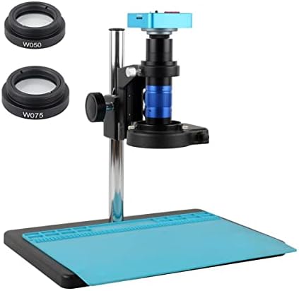 Acessórios Smicroscope para adultos HDMI VGA USB VIDEME Microscope Camera Conjunto de câmera 300x 450x 600x Zoom ajustável C lente de montagem de montagem 0,7x-5.6x Microscópio de lente monocular continuamente (cor: 48MP 2k HDMI USB