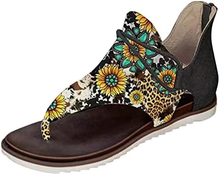 Sandálias Kamemir para mulheres Estrela de moda de verão Flata Flip Flip Flip Flip Print Crawded Mulher Thong Sandals