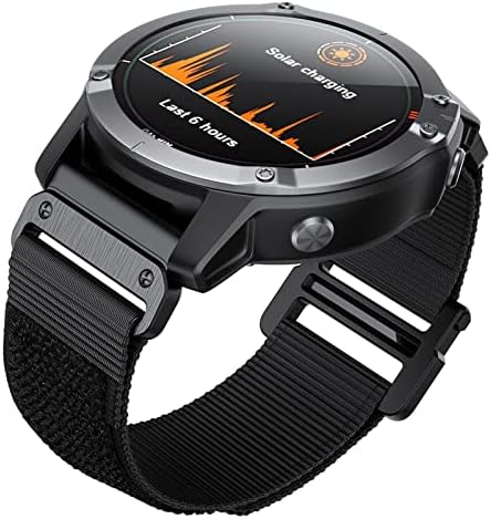 Ganyuu para Garmin Watch Bands Compatible Fenix ​​7x 6x Pro GPS 5x 3HR Descent Mk1 Mk2 Titanic Velcro Strap 26mm Remessão