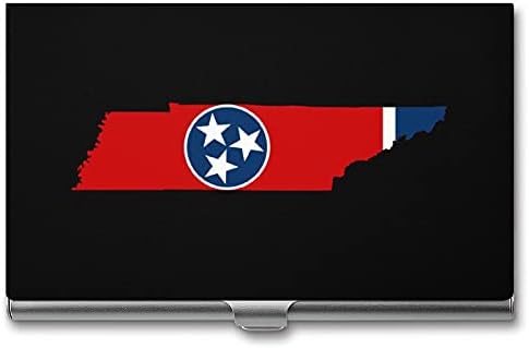 Tennessee State Flag Mapa de alumínio Cartão de cartas de visita Slim Wallet for Men Women