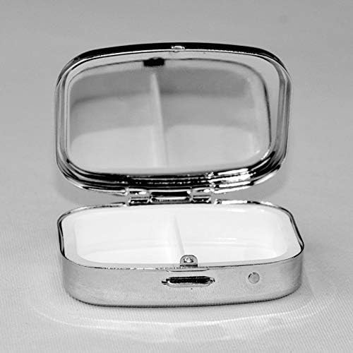Love Rasta Square Mini Pill Case com Mirror Travel Friendly Portable Compact Compact Pill Box