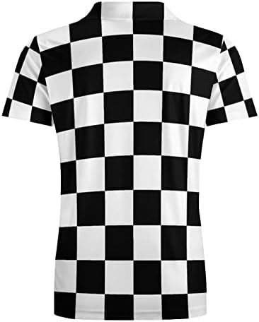 Ykklima preto raça branca raça de bandeira quadriculada padrão mass camisas pólo de manga curta