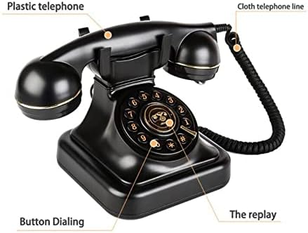 CT N8022 Telefone retrô, telefone fixo vintage, botão de disco antiquado vintage.
