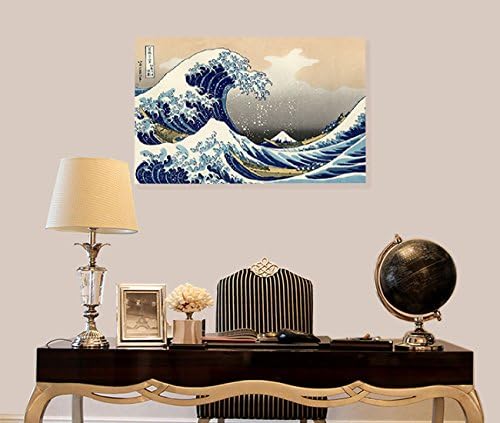 EliteArt-The Great Wave Off Kanagawa por Katsushika Hokusai Reprodução Giclee Art Canvas Prints 20 X30 X0.8